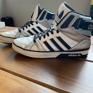 Adidas Mens Space Diver White High Tops Size 12